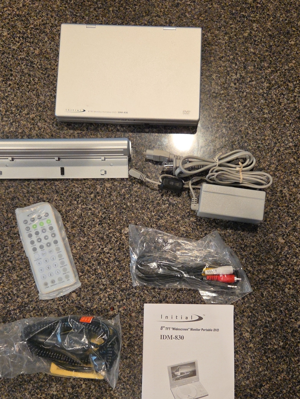 Initial IDM-830 Silver 8" Portable DVD Player with Remote